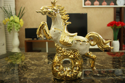 【陶瓷如意馬特色工藝品擺件 開張開業(yè)招財(cái)禮品大擺件廠家批發(fā)】?jī)r(jià)格,廠家,圖片,陶瓷工藝品,潮州市楓溪區(qū)青鋒陶瓷顏料廠-