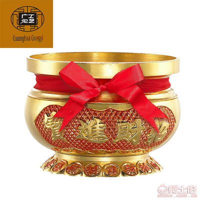 廣化工藝品廠 4寸5寸6寸無耳香爐，銅錢紋飾招財(cái)進(jìn)寶